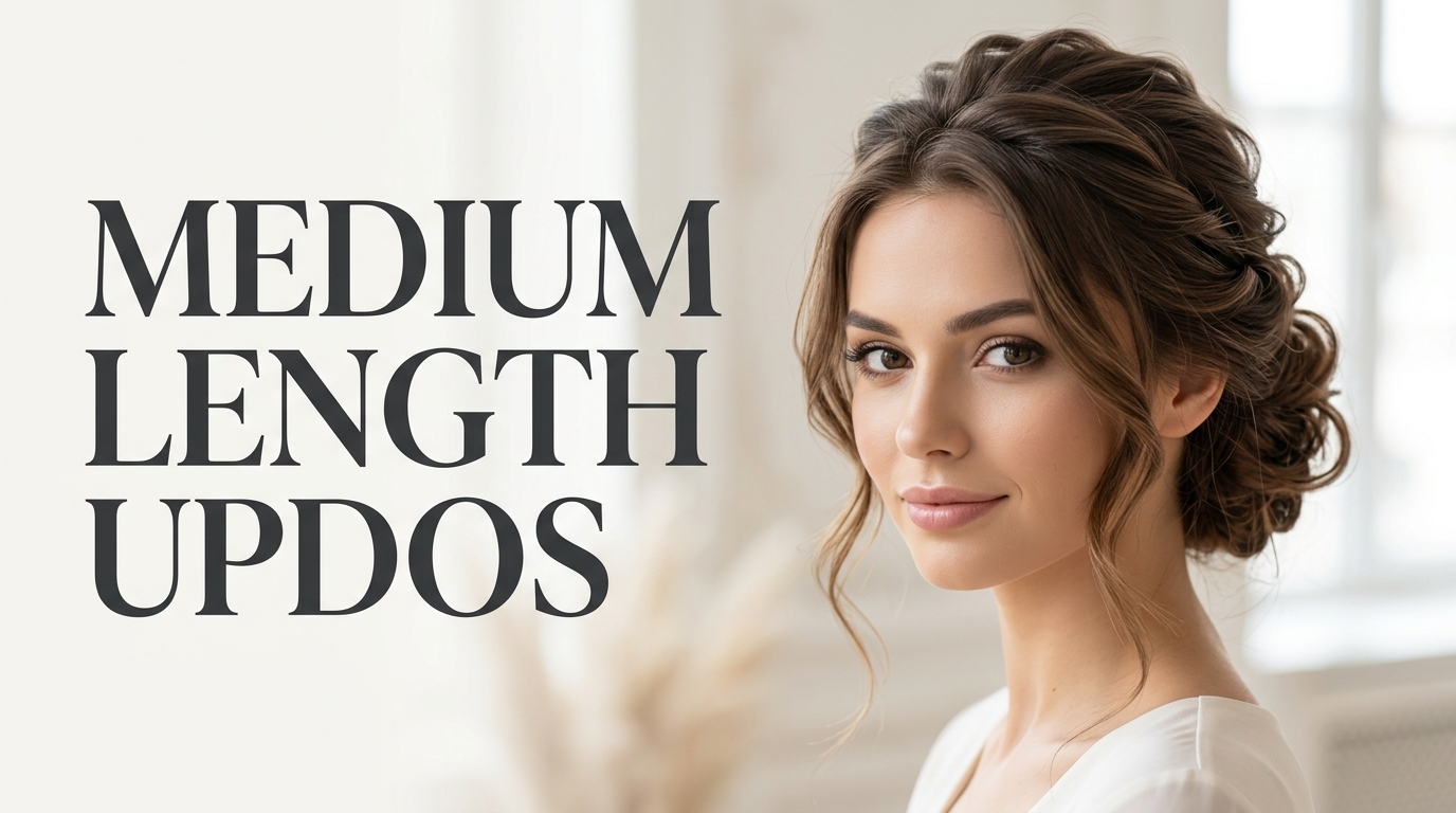 10 Medium Length Updos That Are Easy & Stylish 1 Medium Length Updos