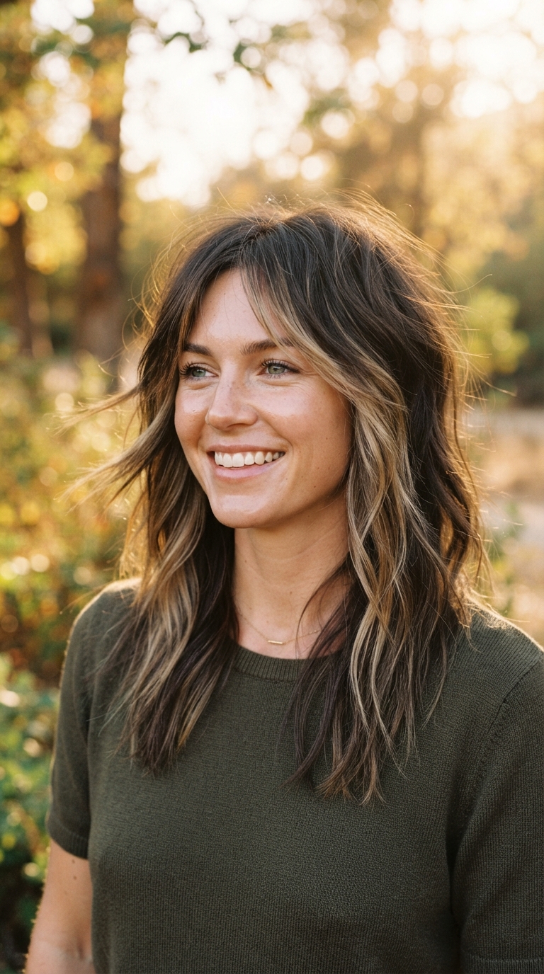 Long Brown Hair With Highlights Wolf Cut: 8 Ideas That Work 2 1 2