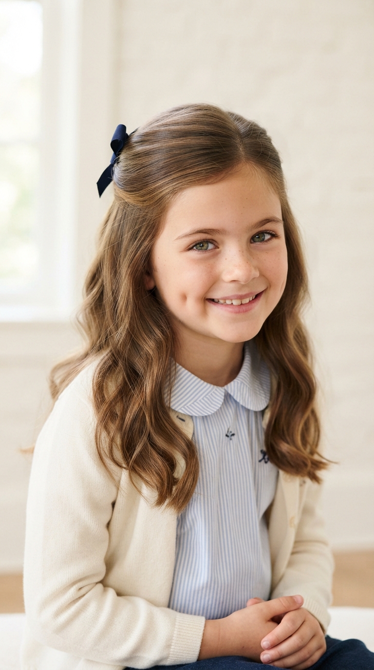8 Picture Day Hairstyles for Kids Half Up 2 1 5