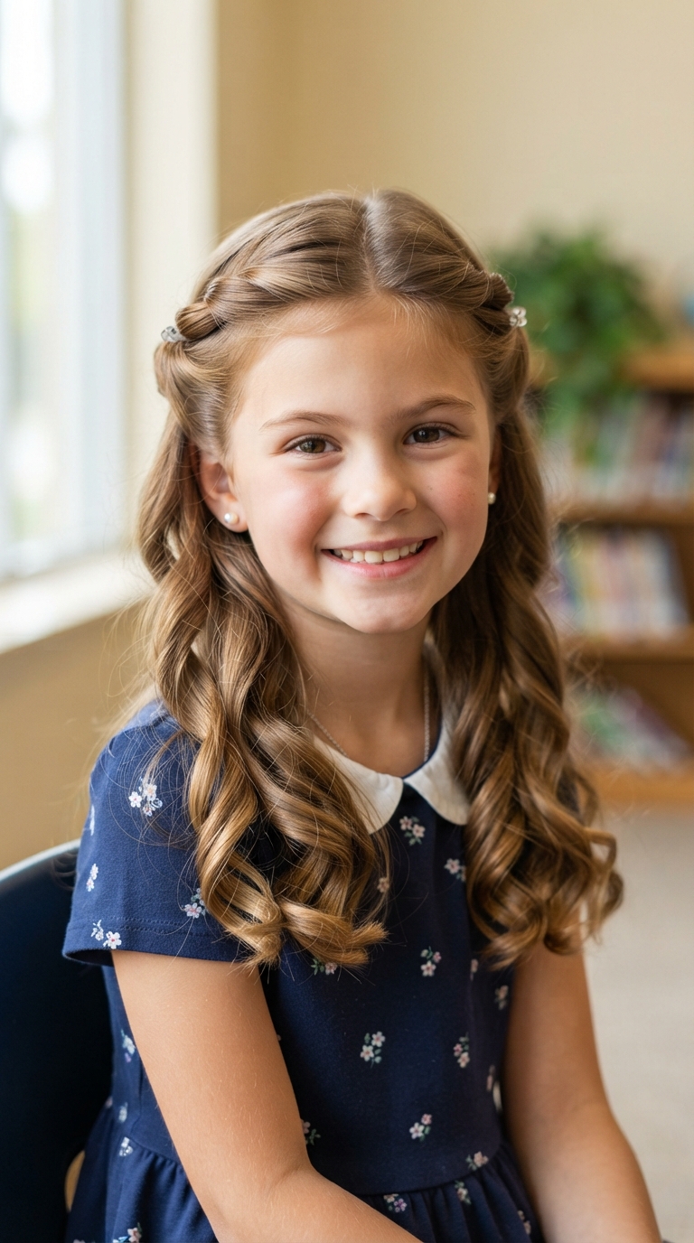 8 Picture Day Hairstyles for Kids Half Up 4 3 6