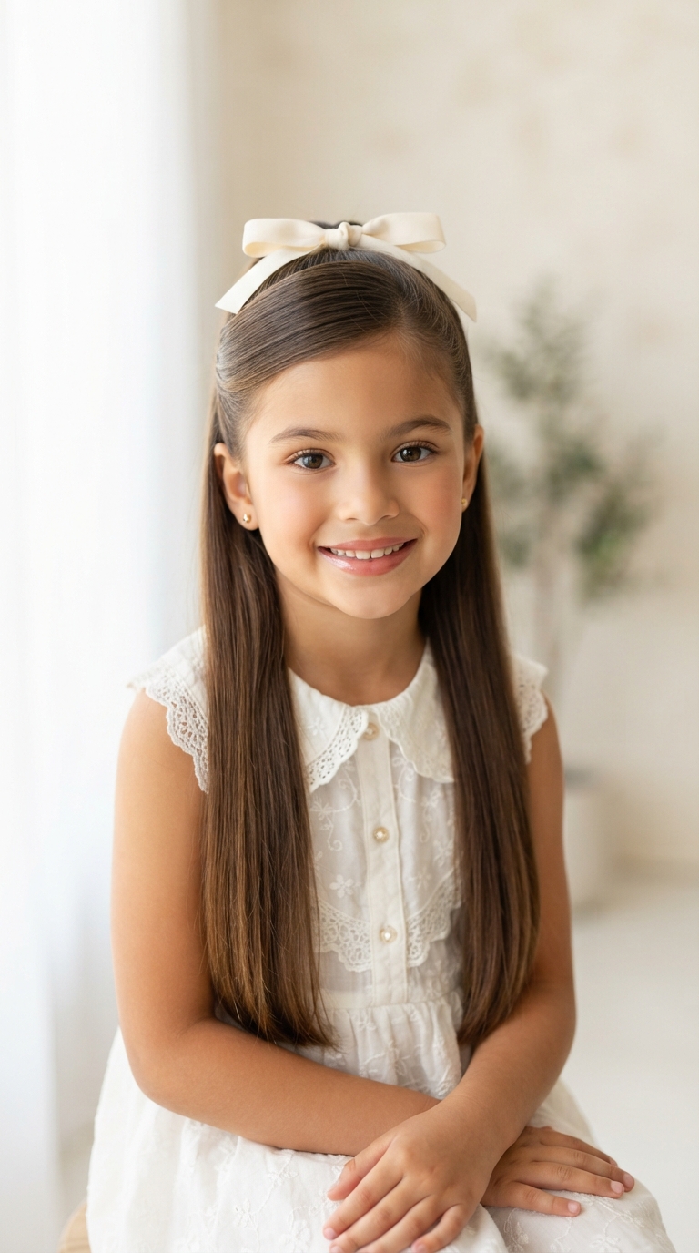 8 Picture Day Hairstyles for Kids Half Up 5 4 6