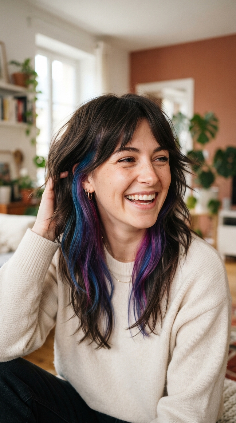 Long Brown Hair With Highlights Wolf Cut: 8 Ideas That Work 7 6 2