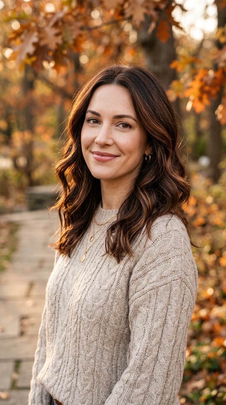 Fall Hair Color for Oval Face With Highlights: 8 Beautiful Ideas 8 7 14