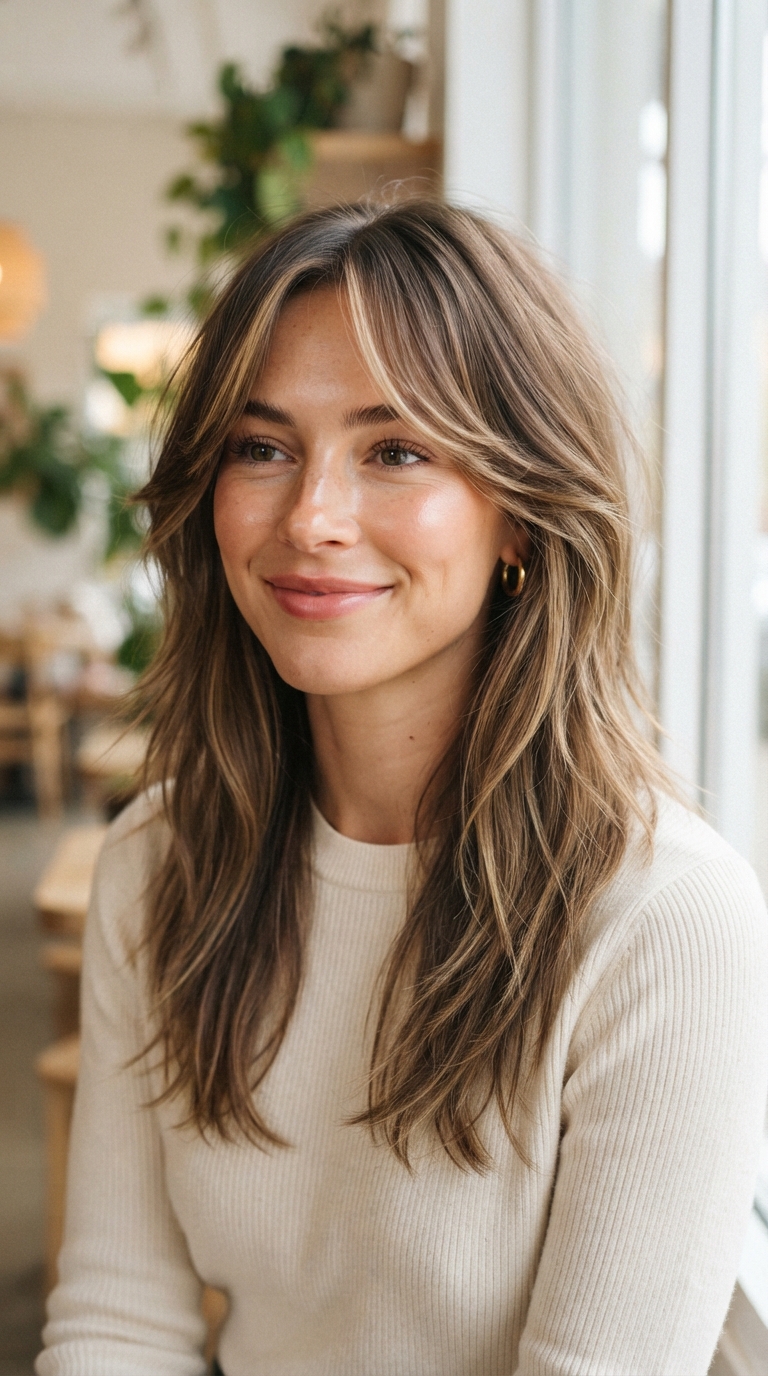 Long Brown Hair With Highlights Wolf Cut: 8 Ideas That Work 8 7 2