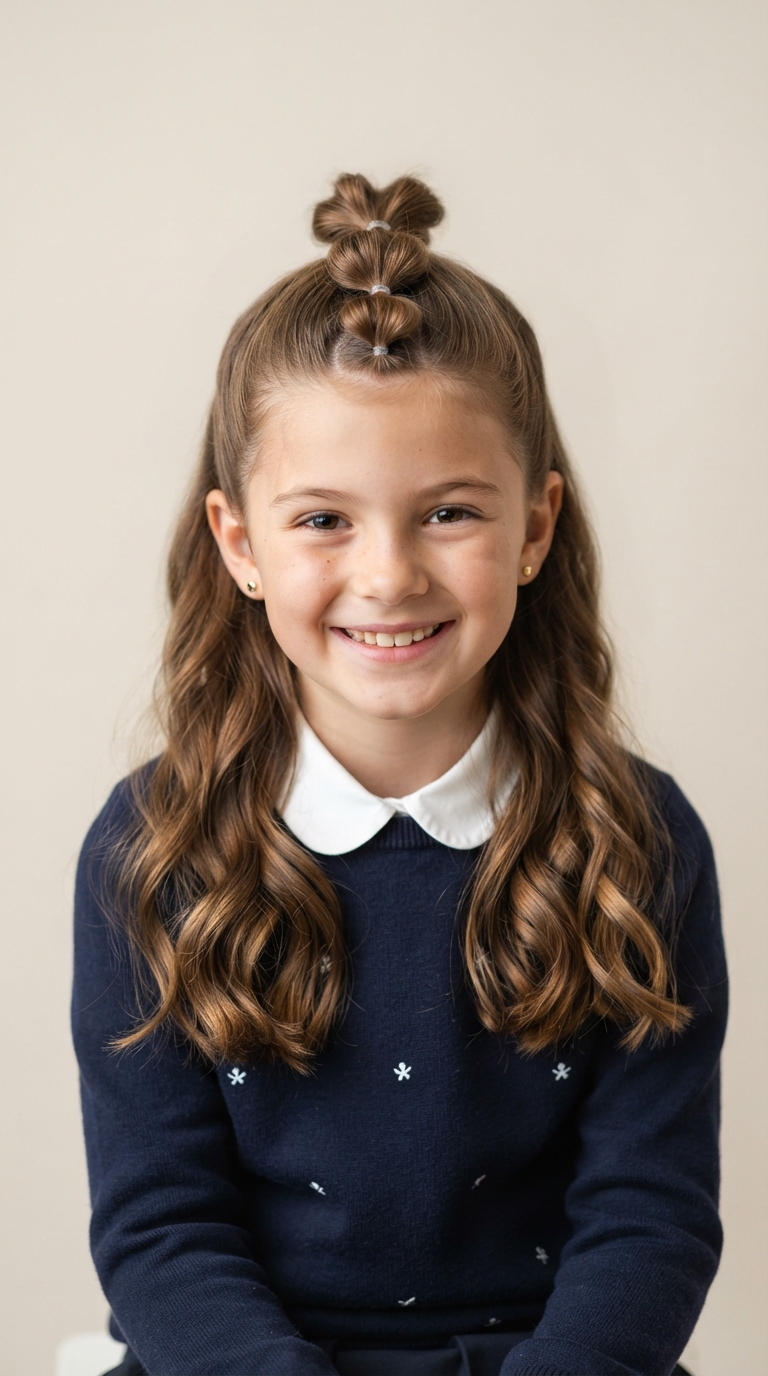 8 Picture Day Hairstyles for Kids Half Up 8 7 5