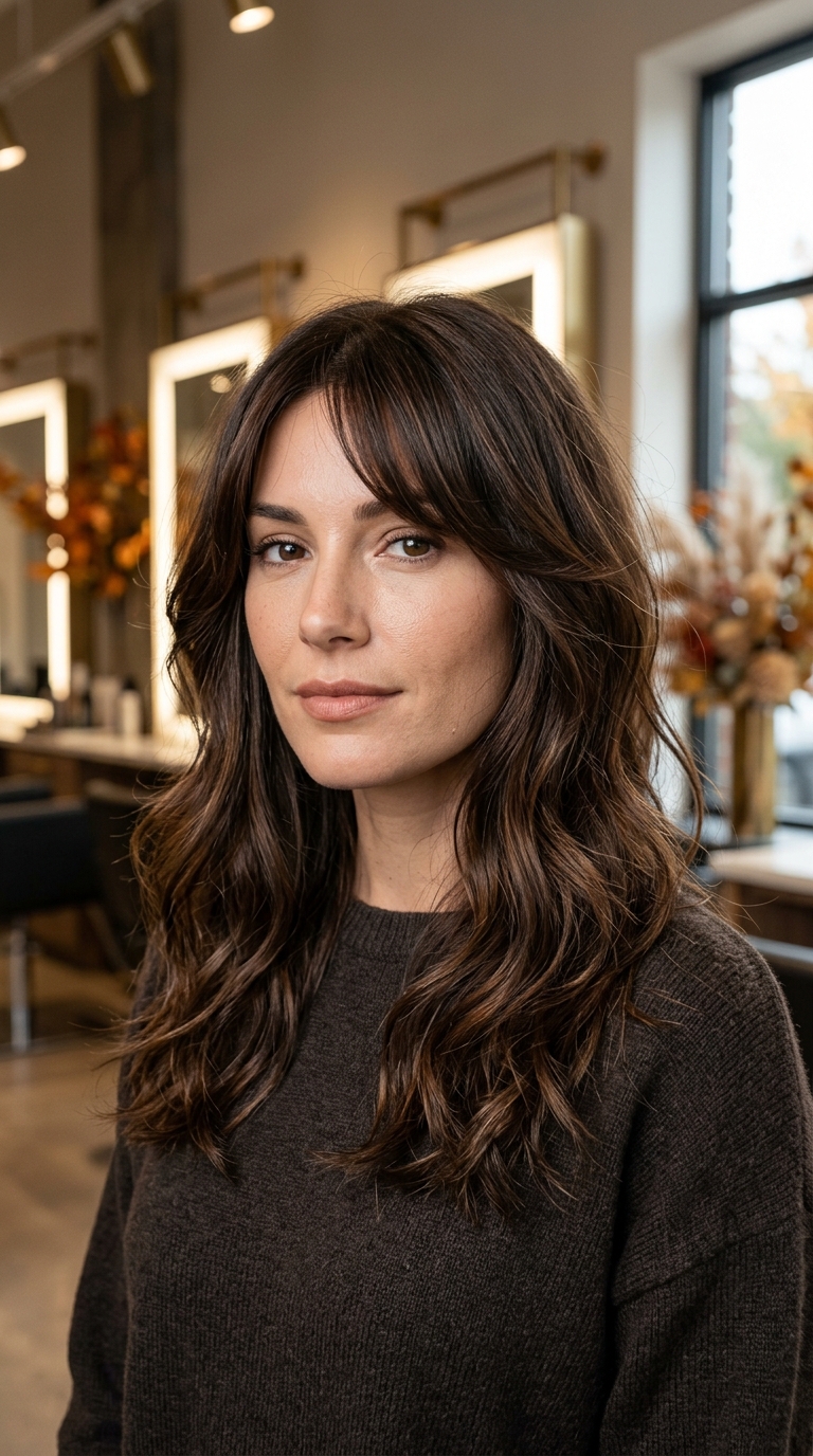 5. Square Face &mdash; Layered Wavy Cut