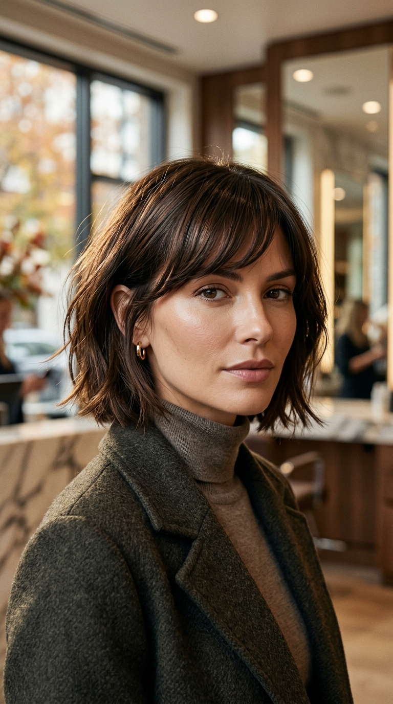 8. Diamond Face &mdash; Textured Bob