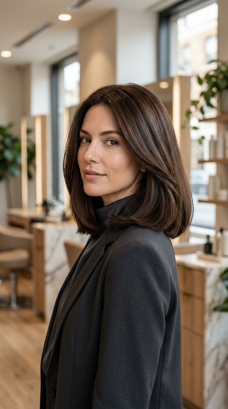 Fall Medium Haircuts: 10 Trendy Styles to Try in 2026 5 Blunt Shoulder Cut