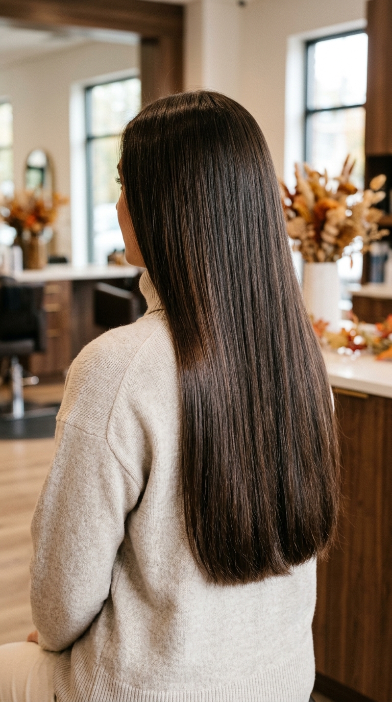10 Fall Long Hair Ideas That Add Shape, Shine, and Warmth 4 Blunt Trim for Fuller Ends