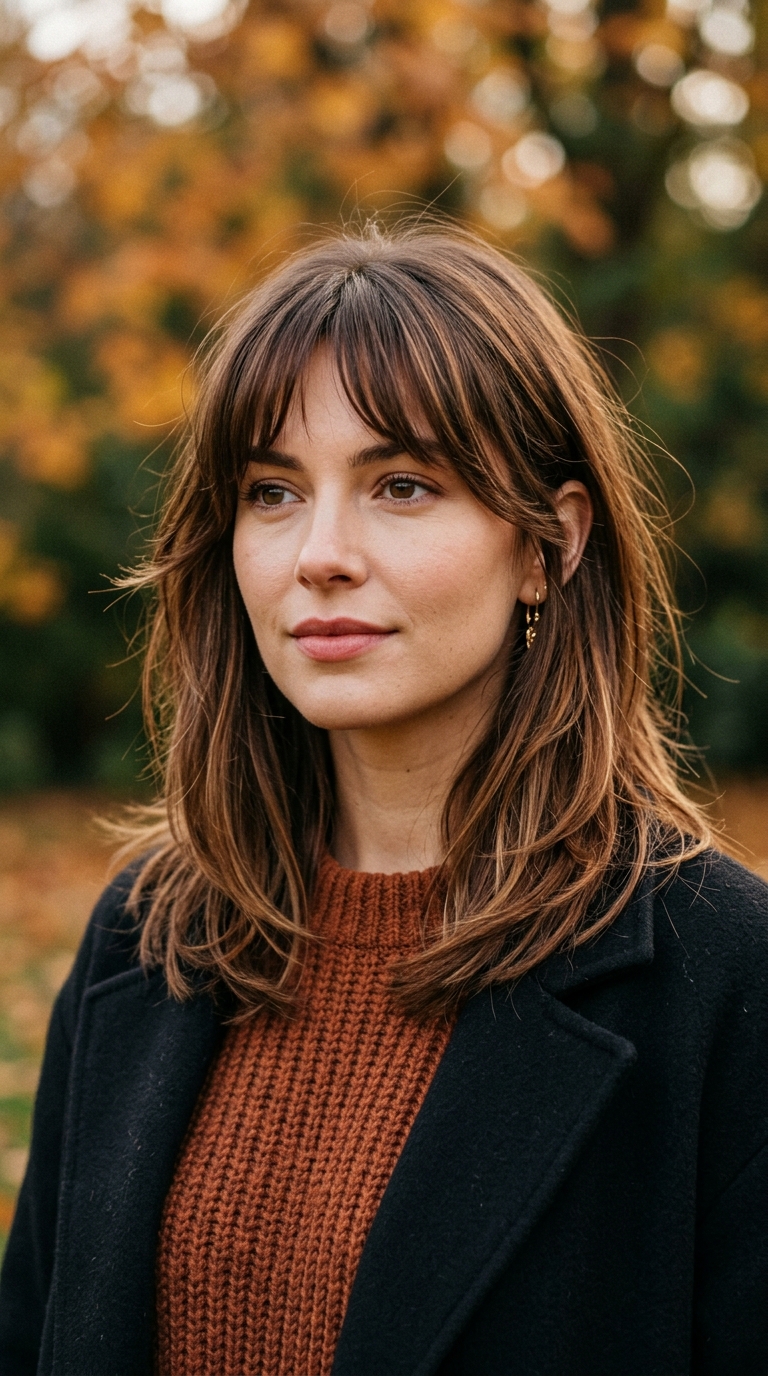 Fall Medium Haircuts: 10 Trendy Styles to Try in 2026 10 Bottleneck Bangs