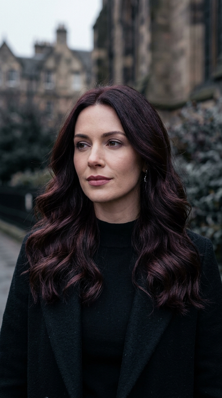 10 Dark Winter Hair Colors for Brunettes to Try 9 Brunette woman beauty editorial 20261013211423