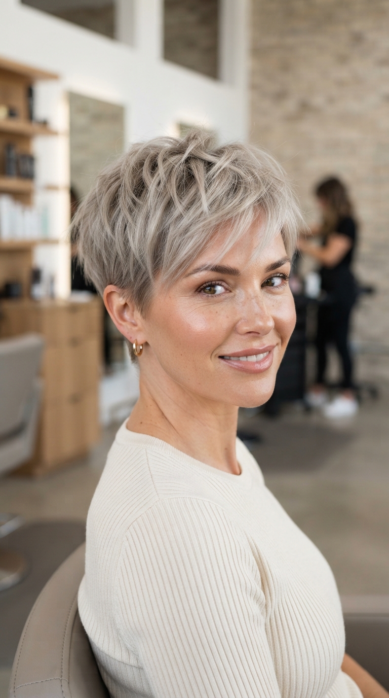 10 Pixie Cut Ideas for Every Hair Type and Personality 3 Choppy Top Layers for Fine Hair