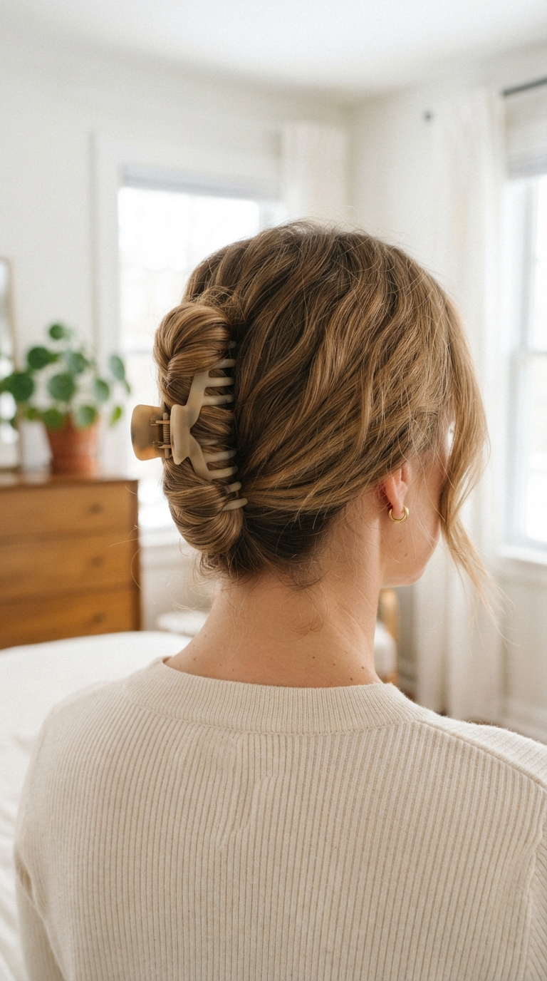 How to Style Shoulder Length Hair in 5 Different Ways 6 Claw Clip Twist