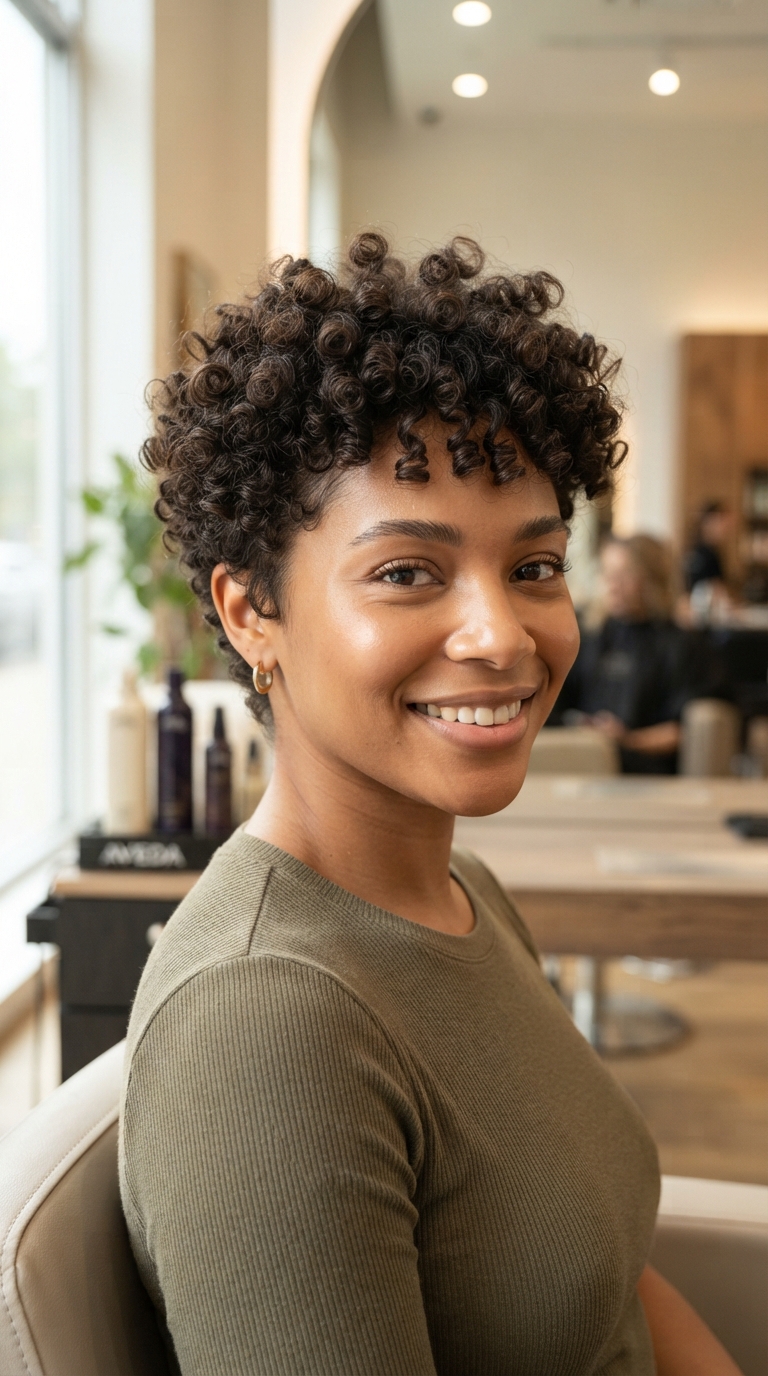 10 Pixie Cut Ideas for Every Hair Type and Personality 5 Curly Pixie Cut Dry So the Curls Keep Their Shape