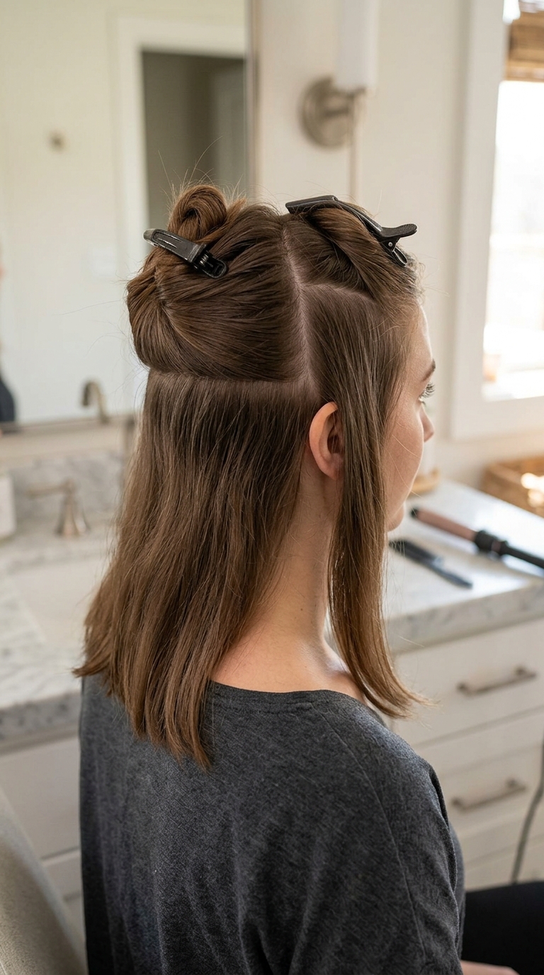 Divide Hair Into Four Sections