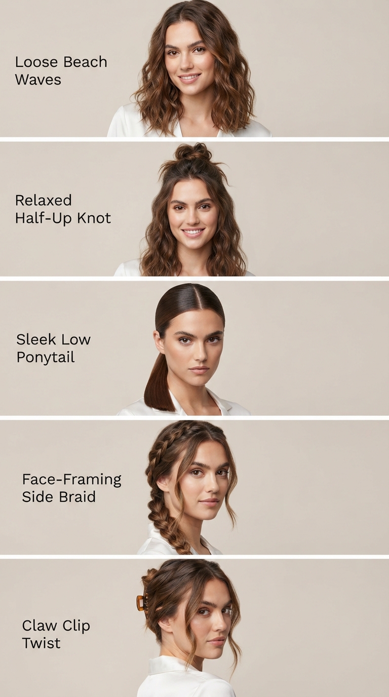 How to Style Shoulder Length Hair in 5 Different Ways 7 Five Hairstyles Collection