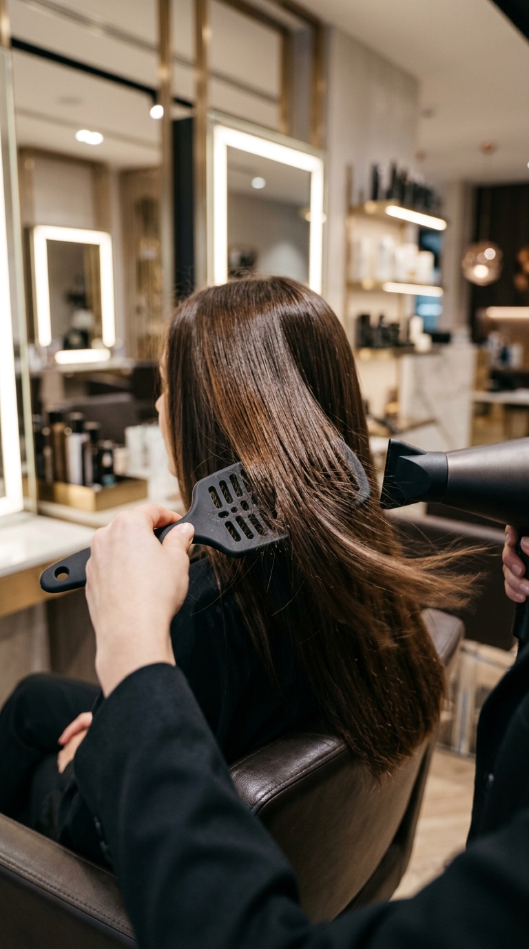 Best Detangling Brush Long Hair: 10 Types to Try 4 Hairstylist blow drying straight… 20261009172320