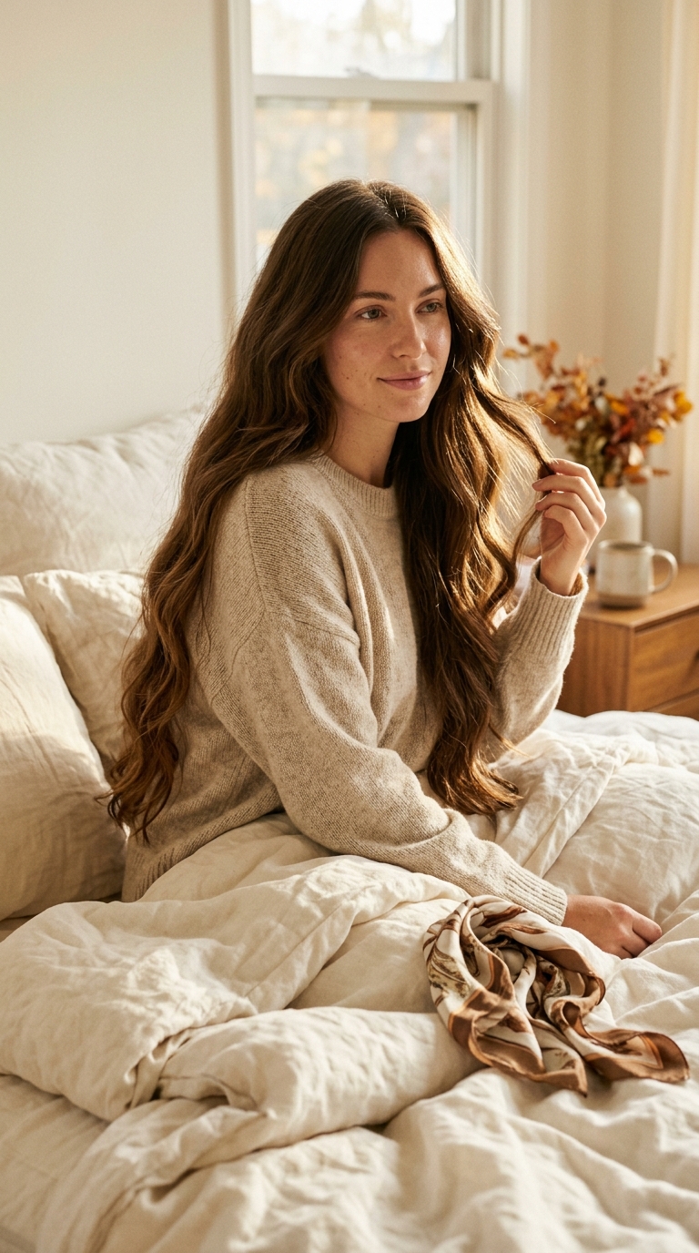 10 Fall Long Hair Ideas That Add Shape, Shine, and Warmth 5 Overnight Pin Curls Heatless Waves