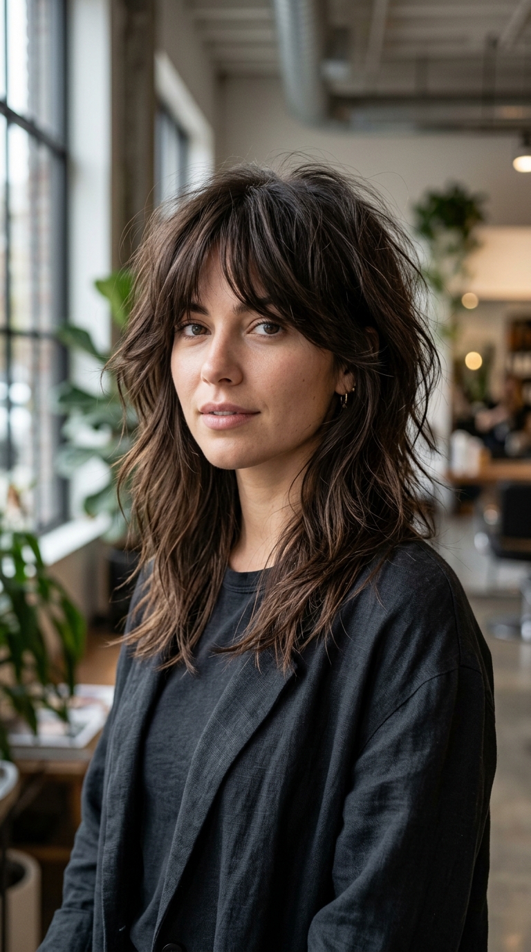 Fall Medium Haircuts: 10 Trendy Styles to Try in 2026 4 Shaggy Cut With Wispy Ends