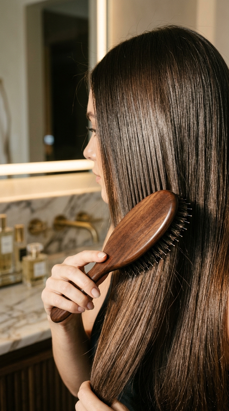 Best Detangling Brush Long Hair: 10 Types to Try 6 Woman brushing hair with brush 20261009172329
