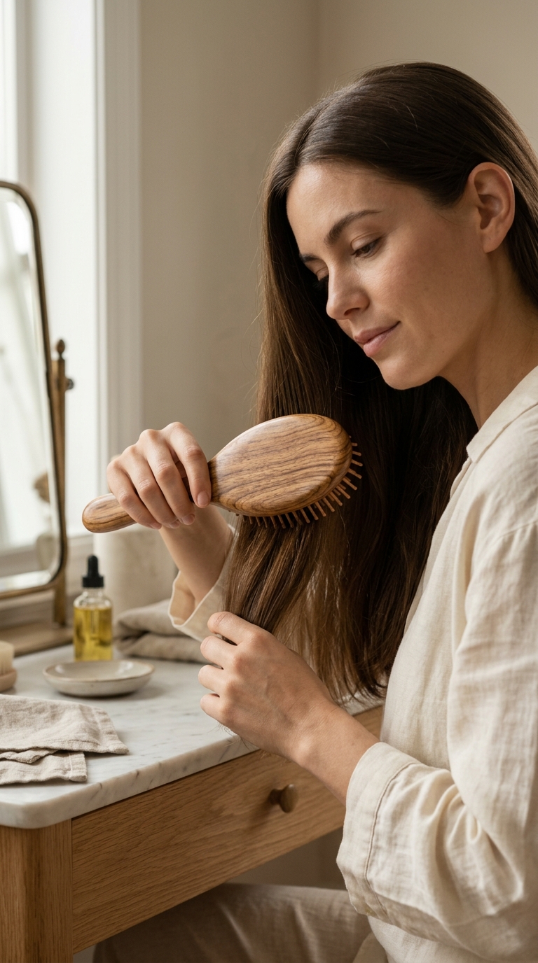 Best Detangling Brush Long Hair: 10 Types to Try 11 Woman brushing hair with brush 20261009172354