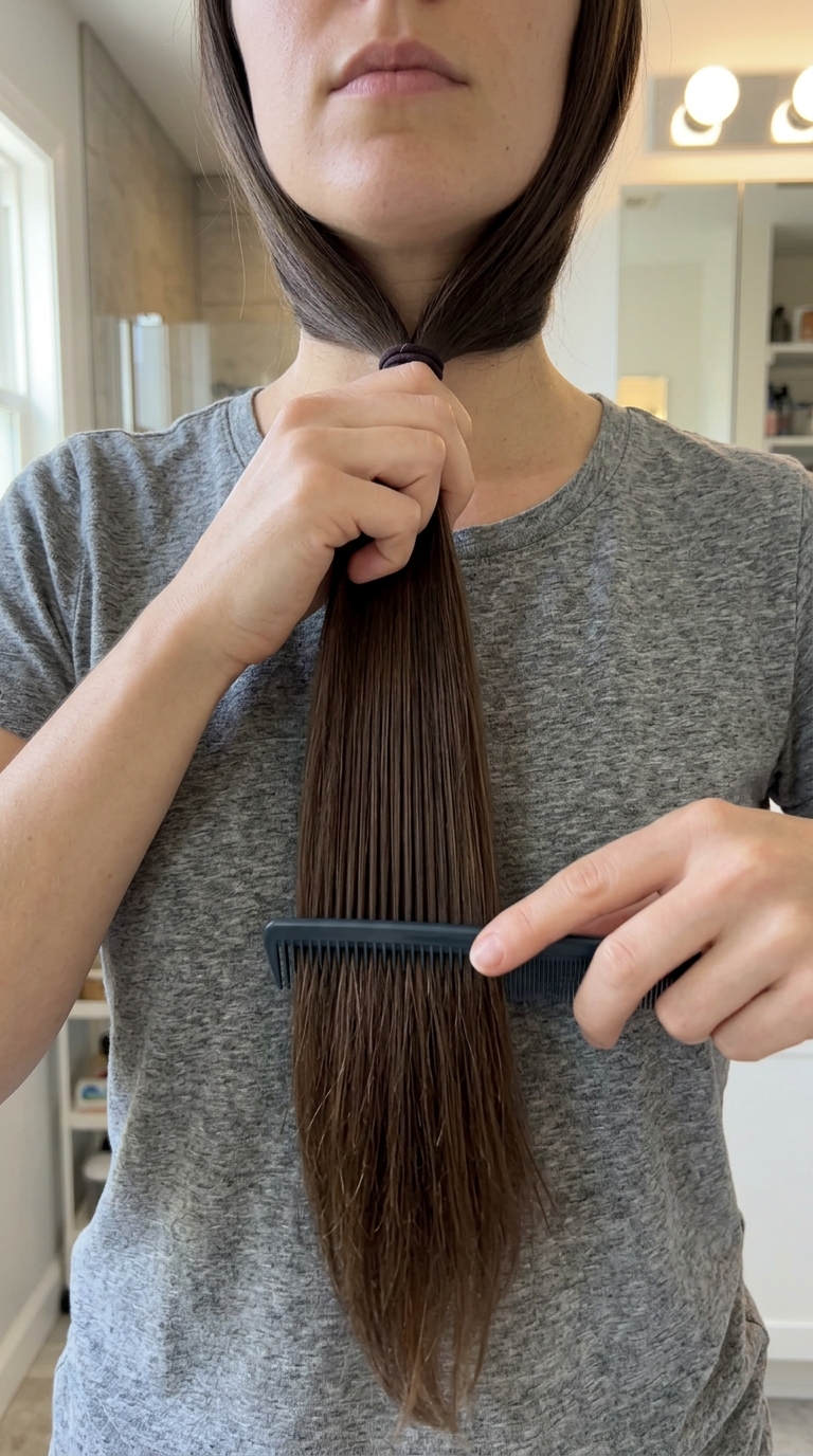 Woman combing sleek ponytail 20261009171139