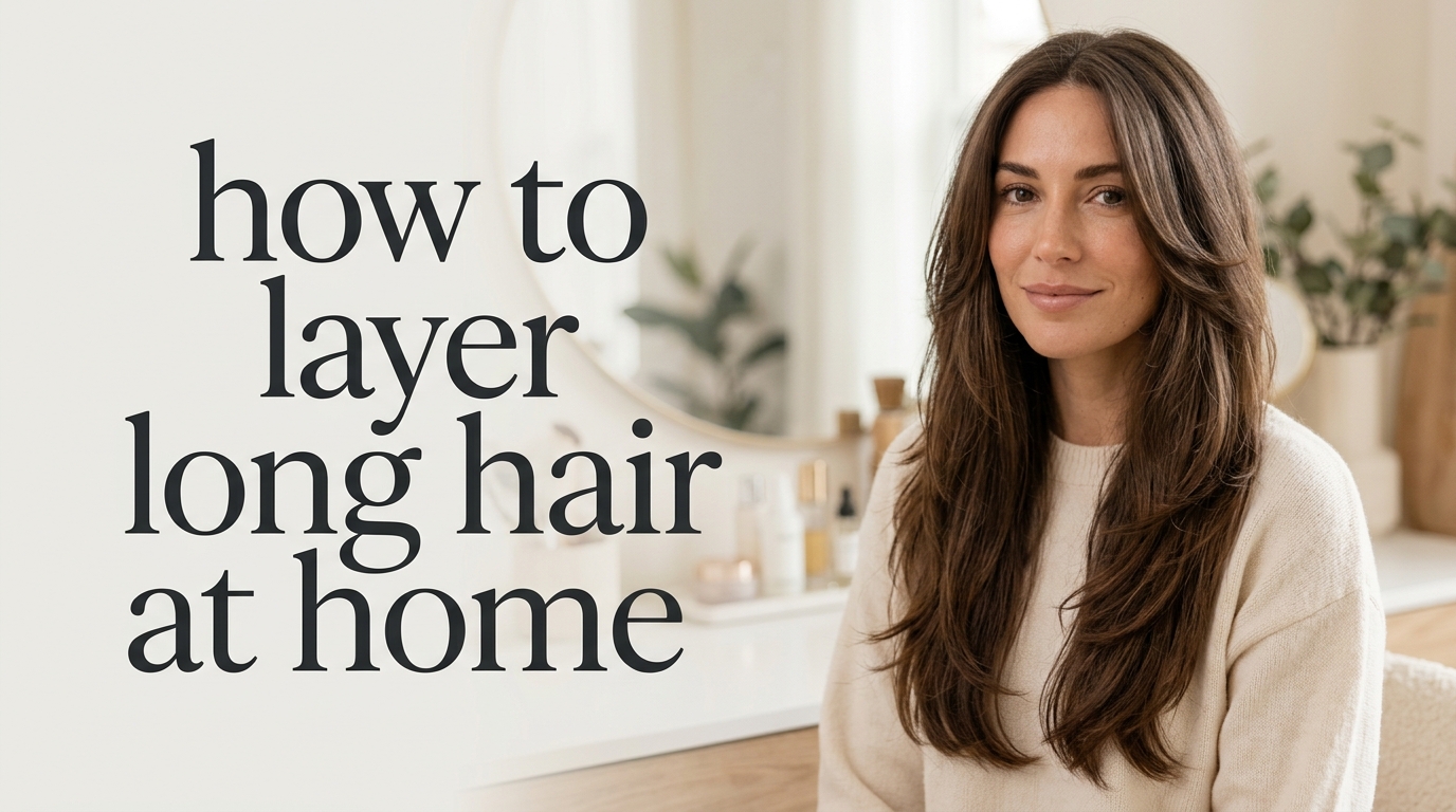 How to layer long hair at home using the ponytail method for soft layers
