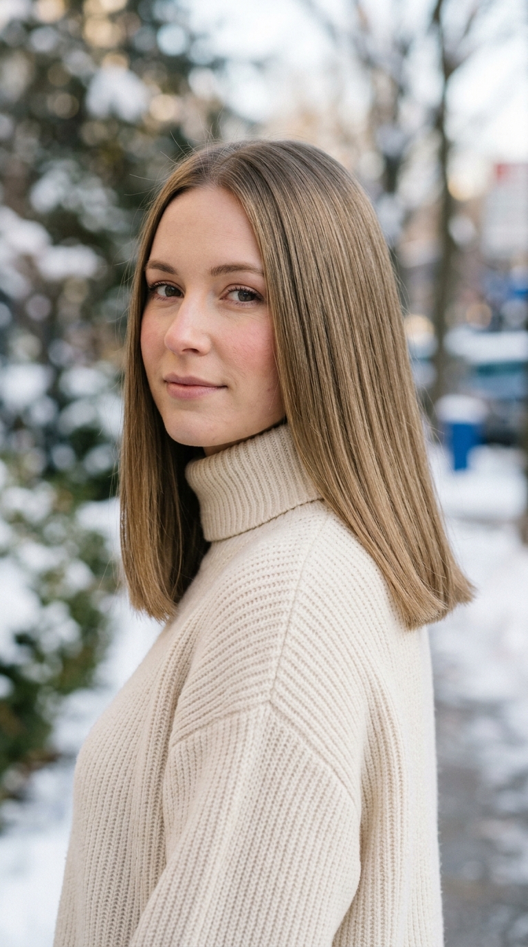10 Winter Haircuts for Thin Hair That Look Fuller 9 Woman displaying blunt winter ha… 20261015235426