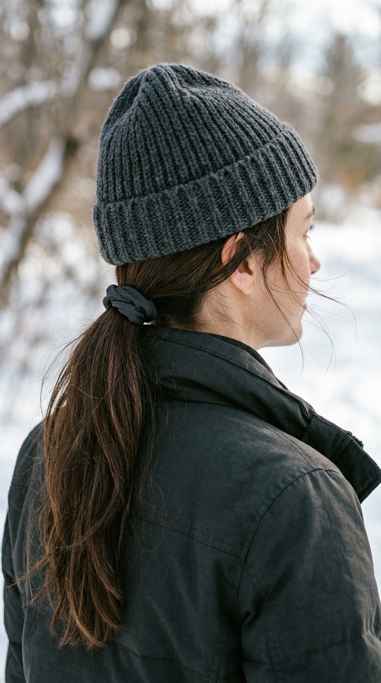 Hairstyles to Wear With a Beanie: 10 Easy Ideas 4 Woman wearing beanie with ponytail 20261013211627