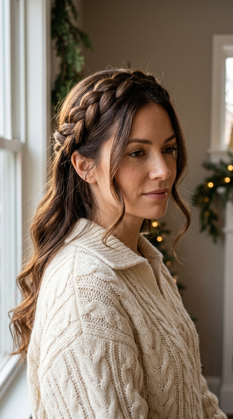 Cozy Winter Braids: 10 Beautiful Cold-Weather Styles 6 Woman wearing braided crown hair… 20261013214635