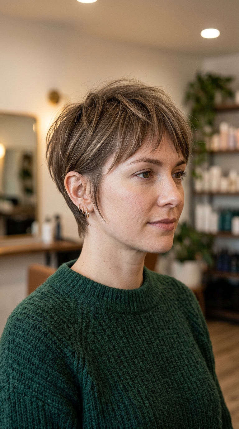 10 Winter Haircuts for Thin Hair That Look Fuller 5 Textured Pixie: Short Haircuts for Thin Hair That Don't Flatten Under a Hat