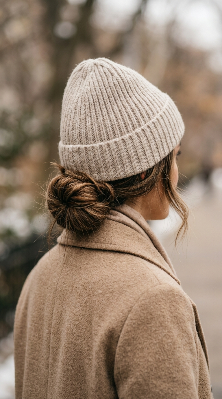 10 Winter Hairstyles for Long Hair That Stay Neat 5 Woman wearing winter beanie 20261013185635