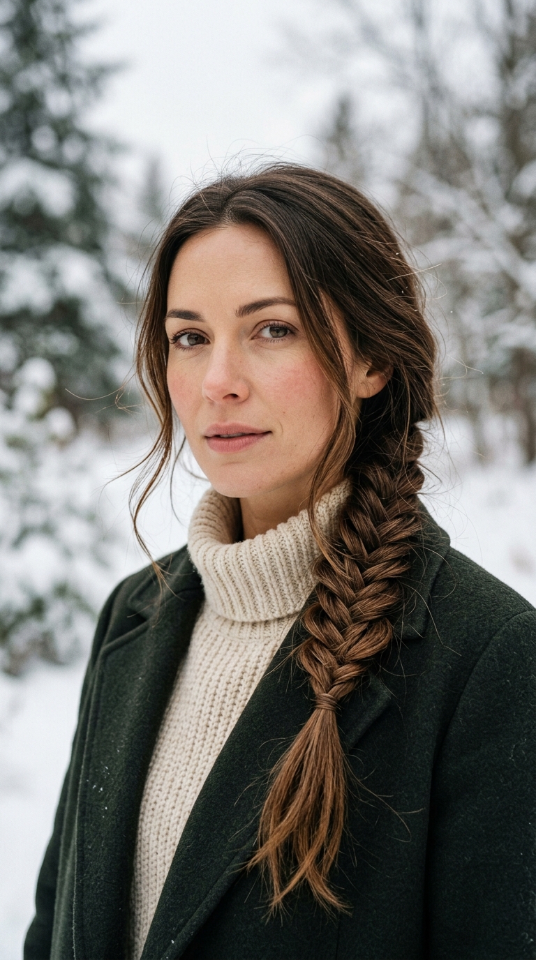 Cozy Winter Braids: 10 Beautiful Cold-Weather Styles 2 Woman wearing winter coat 20261013214627