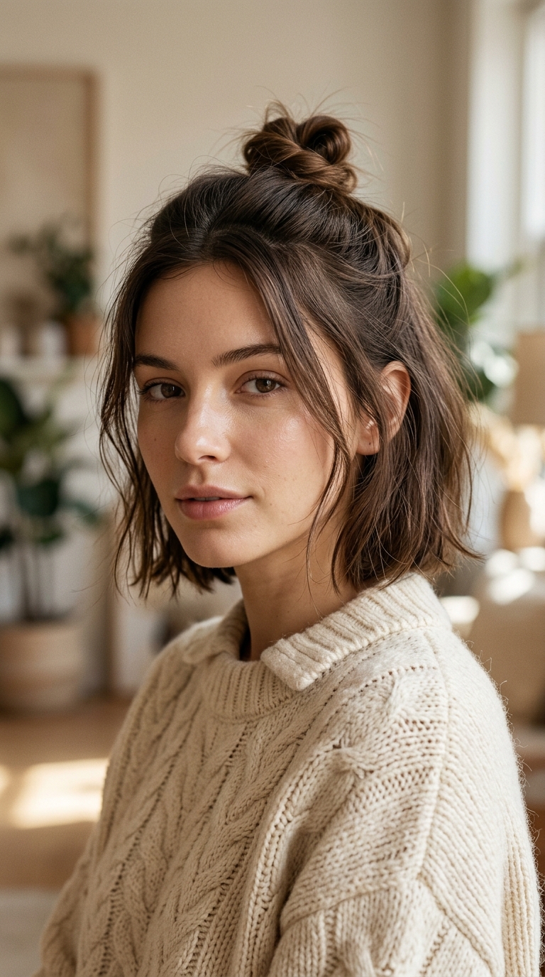Woman with half up hairstyle 20261013190023