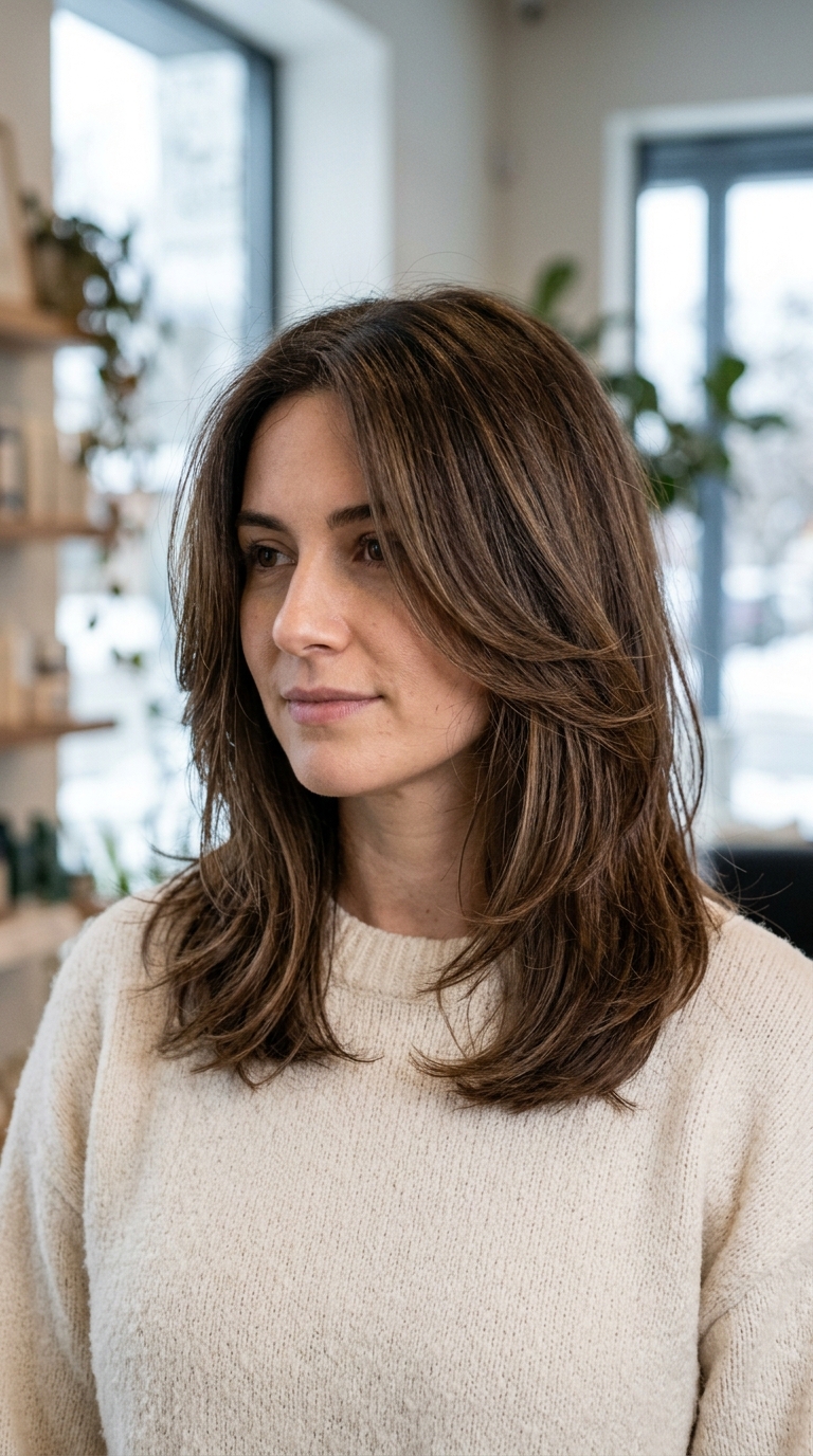 Woman with layered hair portrait 20261015234550