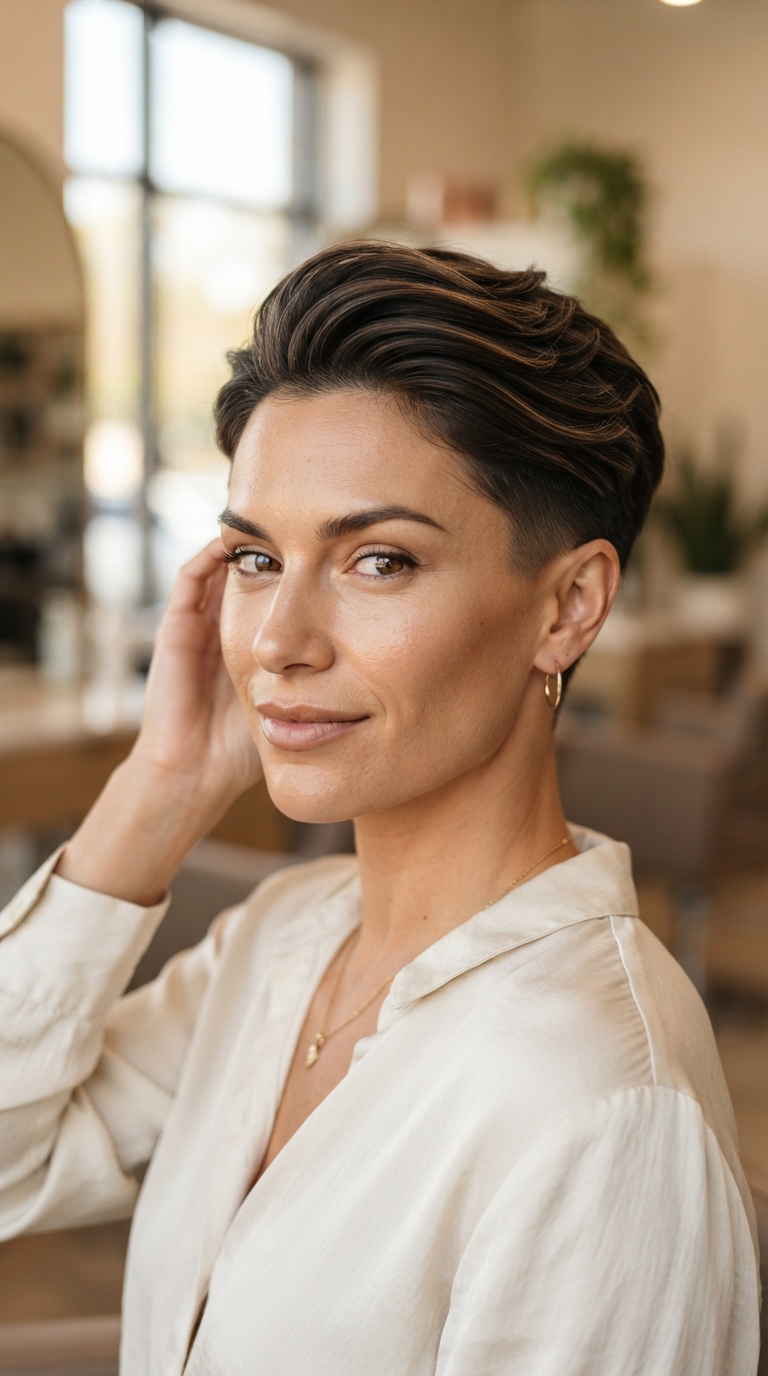 Woman with modern short haircut 20261005163407