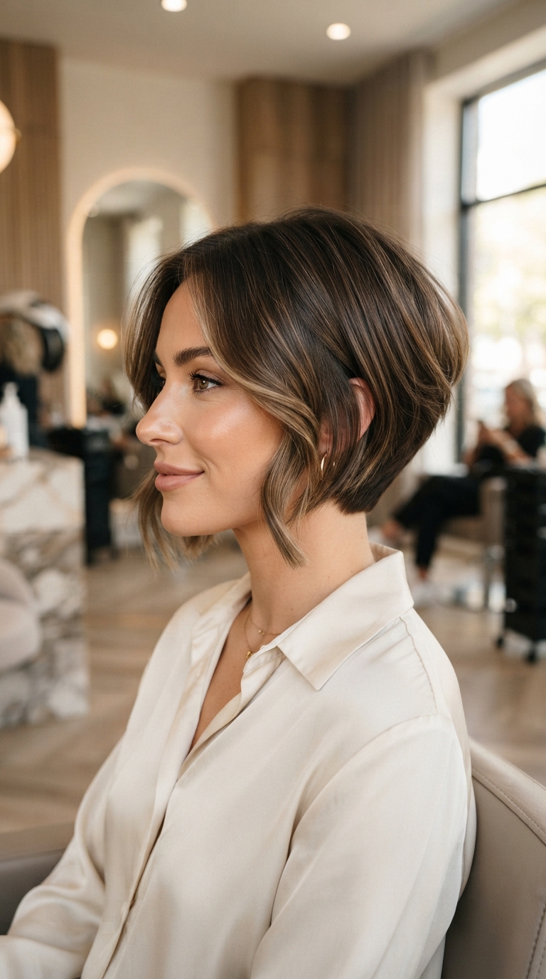 Woman with stacked bob haircut 20261005163241